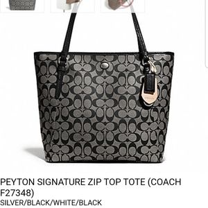 Coach Peyton Signature Zip Tote